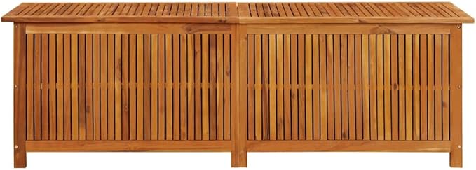 vidaXL Outdoor Storage Box, [Load Capacity Gallon] Deck Box with Gas-Lift Lid, Storage Chest with Water-Resistant Zippered Bag Inside, 68.9''x19.7''x22.8'', Solid Acacia Wood-Ruum Studio Home