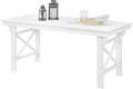 HDPE Outdoor Dining Table, 66.9” Rectangle Patio Dining Table for 6, All-Weather HDPE Outdoor Table with 2.2” Umbrella Hole, HDPE Patio Furniture for Deck, Backyard, Garden, Pool, Pearl-Ruum Studio Home