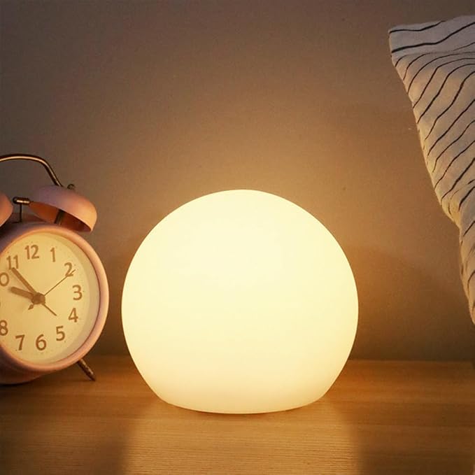 LED Globe Orb Light, 6-in LED Light Ball for Kid, 16 Dimmable Colors & 4 Modes Light Up Ball Mood Lamp w/Remote, Rechargeable Orb Night Lights Waterproof Outdoor Globe Lights for Home/Nursery/Party-Ruum Studio Home