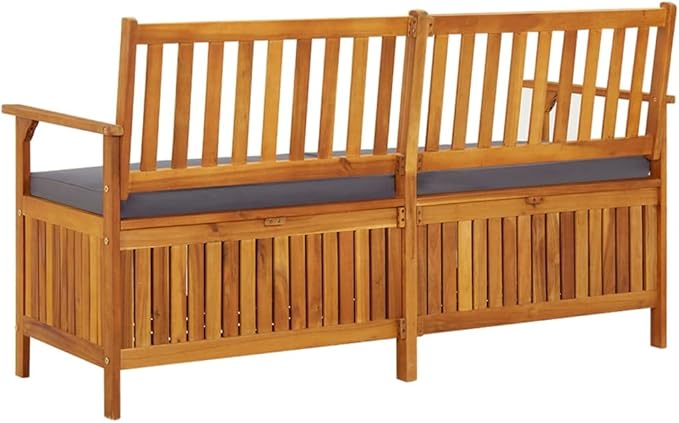 vidaXL Outdoor Storage Bench Deck Box for Patio Furniture Solid Wood Acacia-Ruum Studio Home