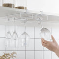 LINFIDITE 2 Pack Wine Glass Holder Stemware Rack Hanger Under Cabinet Wine Glass Rack Kitchen Hanging Storage Rack Organizer,White-Ruum Studio Home