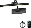 Battery Operated Picture Lights for Wall Black Art Light Wireless Gallery Lights with Timer and Remote 12 Inch 2W Warm White-Ruum Studio Home