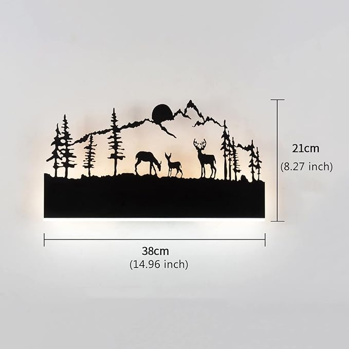 Wall Sconce LED Wall lamp (Sunset Deer)-Ruum Studio Home
