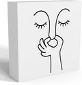 Funny Bathroom Decor, Black and White Bathroom Decor, Boho Dorm Decoration, Dorm Room Decoration for Shelves, Wooden Box Decorations Sign for Home Farmhouse Office Living Room Table Shelf-Ruum Studio Home