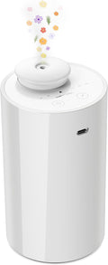 Waterless Diffuser for Essential Oil, Battery Operated Nebulizer, 0.7 Fl.Oz./ 20mL Capacity, Mini Scent Air Machine, 3 Countdown Timers & 3 Mist Levels for Home, Room, Car, Office - AN6 Cold Grey-Ruum Studio Home