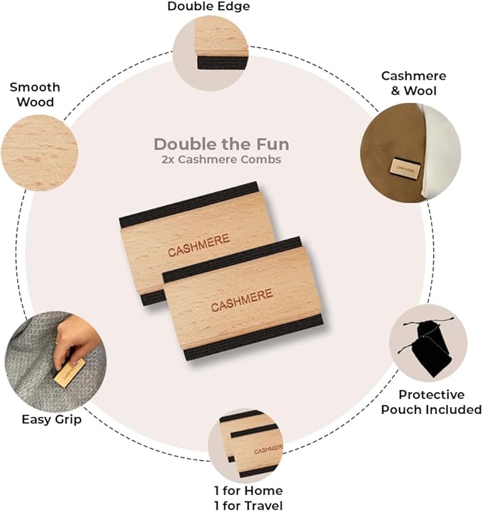 Cashmere Comb | Sweater Comb - Removes Pills & Fuzz from Clothing x 2-Ruum Studio Home
