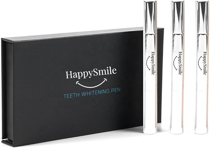 HappySmile Premium Teeth Whitening Pen Set of 3 - Achieve a Brighter Smile, Easier Than Strips or Other Whitening Kits - Professional Results, Gentle on Sensitive Teeth-Ruum Studio Home
