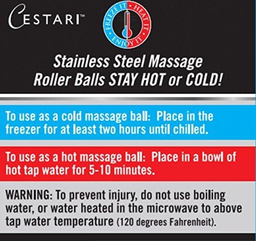 Massage Ball Hot Cold Roller Ball - Relieve Muscle Pain Fast - Stainless Steel Gel Balls for Heat or Ice Therapy-Feet Pain-Plantar Fasciitis-Back Ache-Myofascial Release–Deep Tissue Trigger Points-Ruum Studio Home