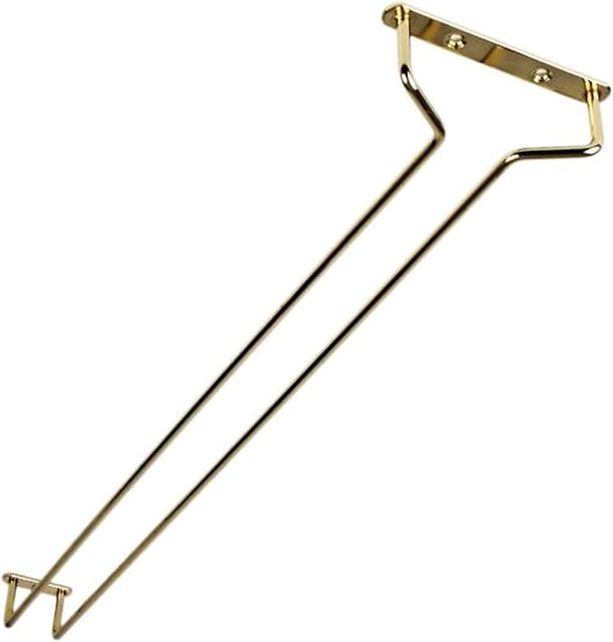 TrueCraftware- 24-Inch Wine Glass Rack Brass Finish Set of 2- Stemware Rack Wire Hanging Rack Under Cabinet Wine Glass Stemware Holder Glass Storage Hanger Organizer for Kitchen and Bar-Ruum Studio Home