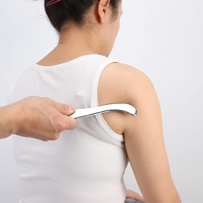 Stainless Steel Gua Sha Scraping Massage Tool-Muscle Scraper - Soft Tissue Mobilization,Physical Therapy for Back, Legs, Arms (2 PCS)-Ruum Studio Home