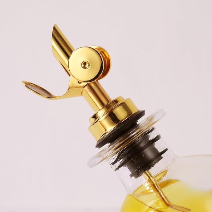 Molimoli Glass Oil Dispenser Bottle for Kitchen, Weighted Pourer, Olive Oil Cruet | 350ml, Set of 1-Ruum Studio Home