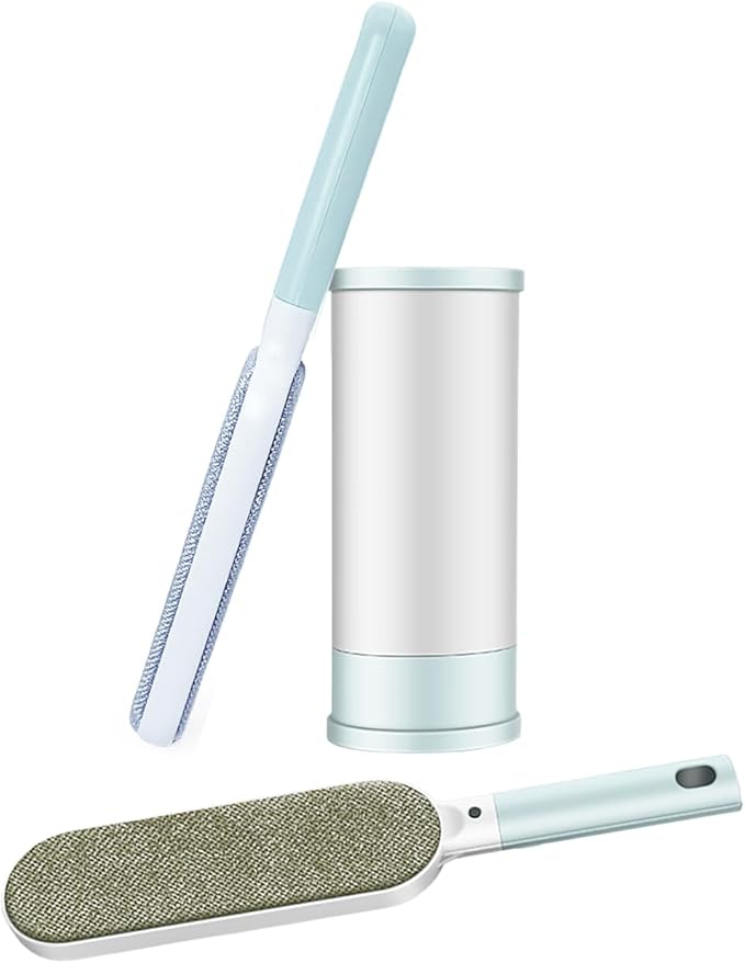 Double Sided Self-Cleaning Pet Hair Remover for Laundry, Dog Hair Remover, Cat Hair Remover, Pet Lint Roller Brush, Magic Cleaner Brush, Lint Brush Clothes, Pet Lint Brush A (Blue)-Ruum Studio Home