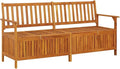 vidaXL Stable Solid Acacia Wood Storage Bench - Weather-Resistant Wooden Patio Furniture with Ample Storage Space & Comfortable Seating-Ruum Studio Home