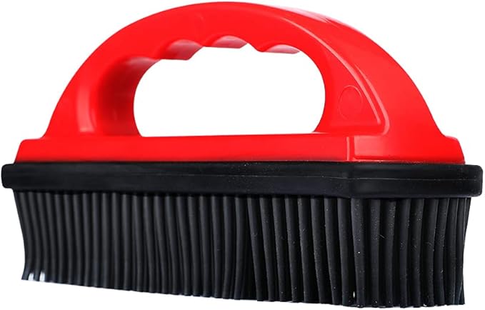 Rubber Pet Hair Removal Brush Lint & Hair Removal Cat Dog Hair Remover Brush Pet Hair Removal Tool Silicone Lint and Debris Remover for Cleaning, Grooming, Lint and Fur Removal, Home,Red-Ruum Studio Home