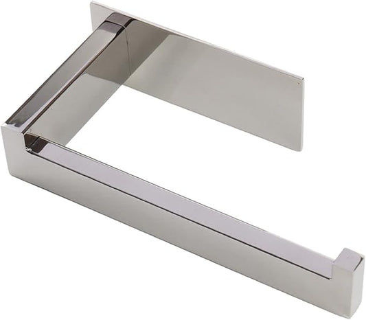 Toilet Paper Holder, Self Adhesive Tissue Holder Stainless Steel Rustproof Paper Roll Holder, No Drilling Easy to Install, Toilet Paper Rack Suitable for Office, Bathroom (Polish Chrome)-Ruum Studio Home