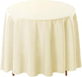 Surmente Ivory Tablecloth for Round Tables, 90-inch Round Table Cloths for Weddings, Banquets, or Restaurants-Ruum Studio Home