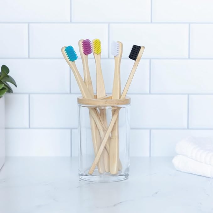 The Humble Co. Bamboo Toothbrushes (5pk) – Toothbrushes for Superior Oral Care, Dental Hygiene, and Gum Care, BPA Free (Ultra Soft Bristles)-Ruum Studio Home