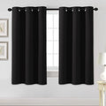 H.VERSAILTEX Blackout Curtains for Bedroom Thermal Insulated Room Darkening Living Room Curtains 63 Inch Long Grommet Privacy Protection Window Curtain Panels/Drapes for Nursery, 2 Panels,Jet Black-Ruum Studio Home