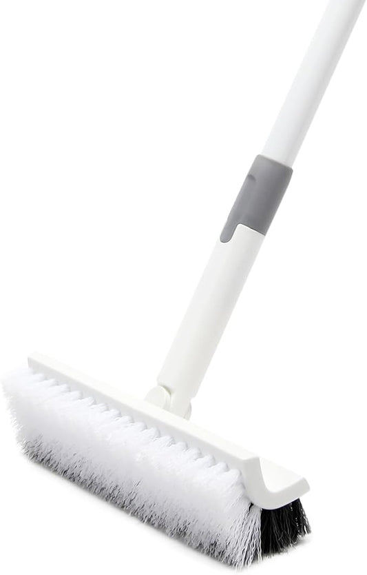 Scrub Brush Floor Brush with Long Handle,Double-Sided V-Shaped Scrub Brush，Shower Floor Scrubber for Cleaning, Tile Scrub Brush with Stiff Bristles, 52'-Ruum Studio Home