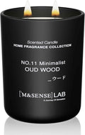 M&SENSE Natural Soy Candle| Oud Wood | 16.6 oz, 95H Burn | Minimalist Scented Candle for Relaxation, Gifting, Home Décor | for Bedroom, Office, Party Large-Ruum Studio Home