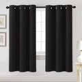 H.VERSAILTEX Blackout Curtains for Bedroom Thermal Insulated Room Darkening Living Room Curtains 72 Inch Long Grommet Privacy Protection Window Curtain Panels/Drapes for Nursery, 2 Panels,Jet Black-Ruum Studio Home