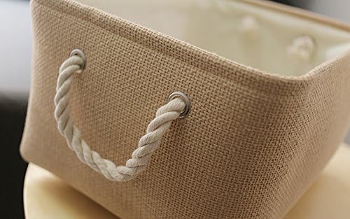 TheWarmHome Large Storage Basket - Fabric Storage Baskets for Organizing Shelves, Collapsible Storage Bin Organizer for Closet Bookself Laundry Dog Toy Home Organization, Decorative Beige Basket Gift-Ruum Studio Home