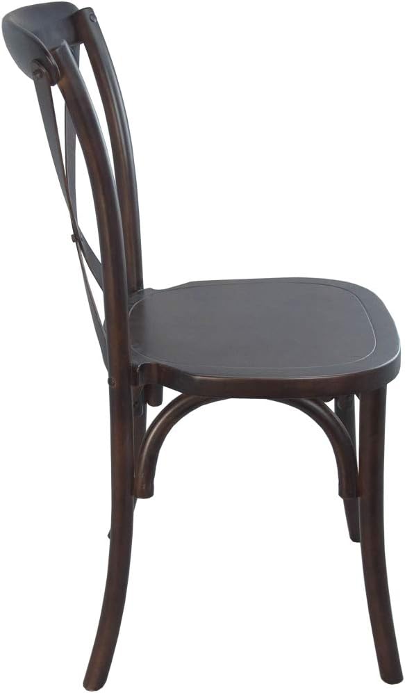 EMMA + OLIVER 2-Pack Walnut X-Back Chair-Ruum Studio Home