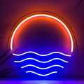 LED Decorative Lights USB Mountains Sunrise Sunset Led Neon Signs Home Decoration Wall Art Holiday Gift Brightness Adjustable 15''x15''-Ruum Studio Home