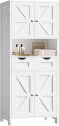 ANWBROAD 67” Bathroom Storage Cabinet Tall Storage Cabinet with Adjustable Shelves and Drawers Freestanding for Bathroom Kitchen Pantry Living Room Cabinet USBC002W-Ruum Studio Home