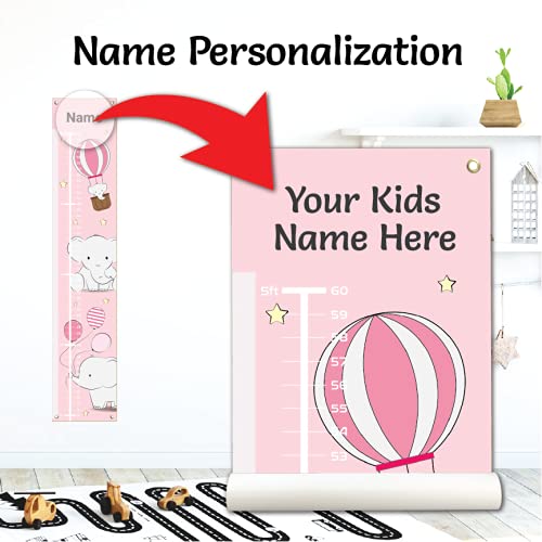 Sungwon Personalized Kids Canvas Growth Chart, Height Chart, Elephant-Ruum Studio Home
