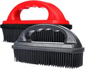 Rubber Pet Hair Removal Brush Lint & Hair Removal Cat Dog Hair Remover Brush Pet Hair Removal Tool Silicone Lint and Debris Remover for Cleaning,Grooming,Lint and Fur Removal,Home (Red&Black)-Ruum Studio Home