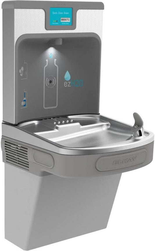 Elkay LZS8WSLP Enhanced ezH2O Bottle Filling Station & Single ADA Cooler Filtered Refrigerated Light Gray-Ruum Studio Home