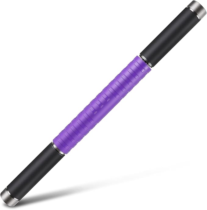 Muscle Roller Stick, Massage Roller for Muscle Deep Tissue Massage, Calf Roller for Myofascial Release, Therapy Roller Stick for Back, Legs, Arms, Waist, and Shoulders Full Body Use (Purple)-Ruum Studio Home