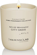 M&SENSE Natural Soy Candle| City Oasis | 5.3 oz | Minimalist Scented Candle for Relaxation, Gifting, Home Décor | for Bedroom, Office, Party Small-Ruum Studio Home