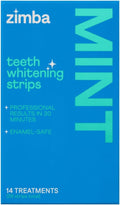 Zimba Teeth Whitening Strips Vegan Whitening Strip Enamel Safe Teeth Whitening Hydrogen Peroxide Teeth Whitener for Coffee, Wine, Tobacco, and Other Stains, 28 Strips (14 Day Treatment), Mint-Ruum Studio Home
