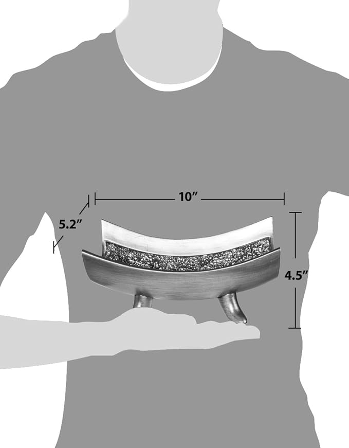 Creative Scents Schonwerk Silver Centerpiece Bowl - Coffee Table Decor - Centerpiece Table Decorations for Dining Room Living Room or Entry Table - Decorative Bowl - Best Wedding/Birthday Gift-Ruum Studio Home