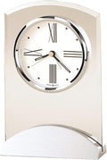 Howard Miller Tribeca Tabletop Clock – Modern Decorative Alarm Clock with Quartz Movement Brushed Aluminum Base & Beveled Glass Accents for Elegant Home & Office Decor Bold Accent Piece-Ruum Studio Home