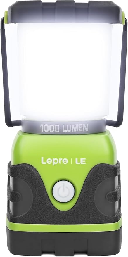 LE 1000LM Battery Powered LED Camping Lantern, Waterproof Tent Light with 4 Light Modes, Camping Essentials, Portable Lantern Flashlight for Camping, Emergency Light, Power Outages, Not Rechargeable-Ruum Studio Home