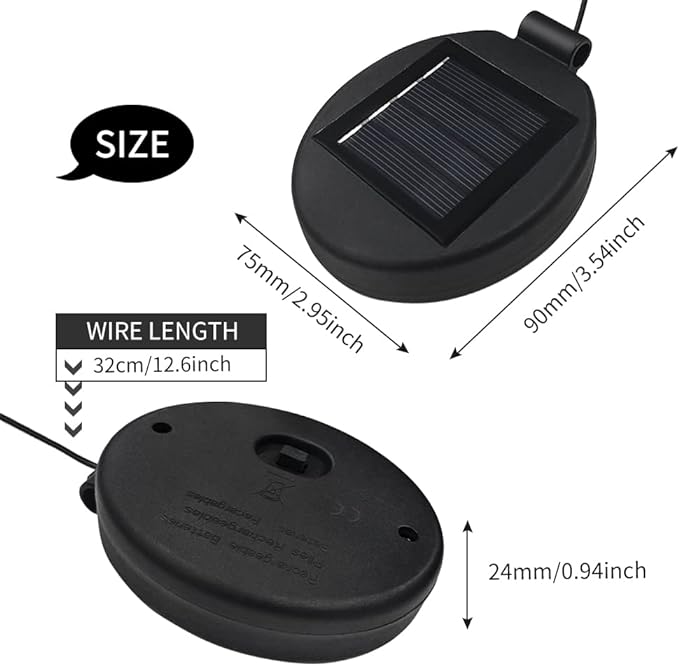 Solar Lantern Light Replacement Top for Flower Light ,LED Solar Panel Lantern Lid Replacement Part for Outdoor Flower DIY Garden Patio Decor (2PCS)-Ruum Studio Home