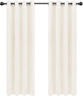 Easy-Going Curtains for Bedroom, Solid Thermal Insulated Grommet and Noise Reduction Window Drapes, Curtains for Living Room, 2 Panels (52x84 in,Ivory)-Ruum Studio Home