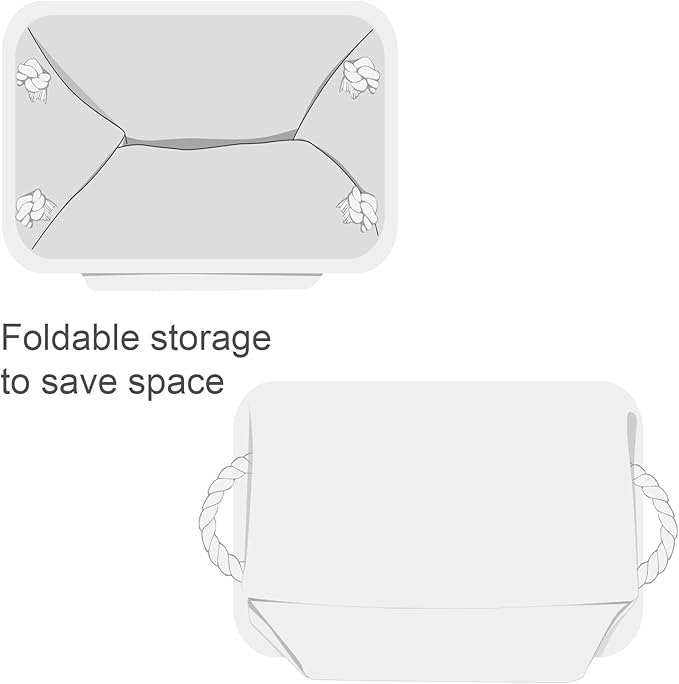 TheWarmHome Fabric Storage Bin, Large 1 Pack 15.7L*11.8W*8.3H Storage Basket for Home Storage and Organization, Shelf Basket with Cover for Living Room Bedroom Closet（White-Ruum Studio Home