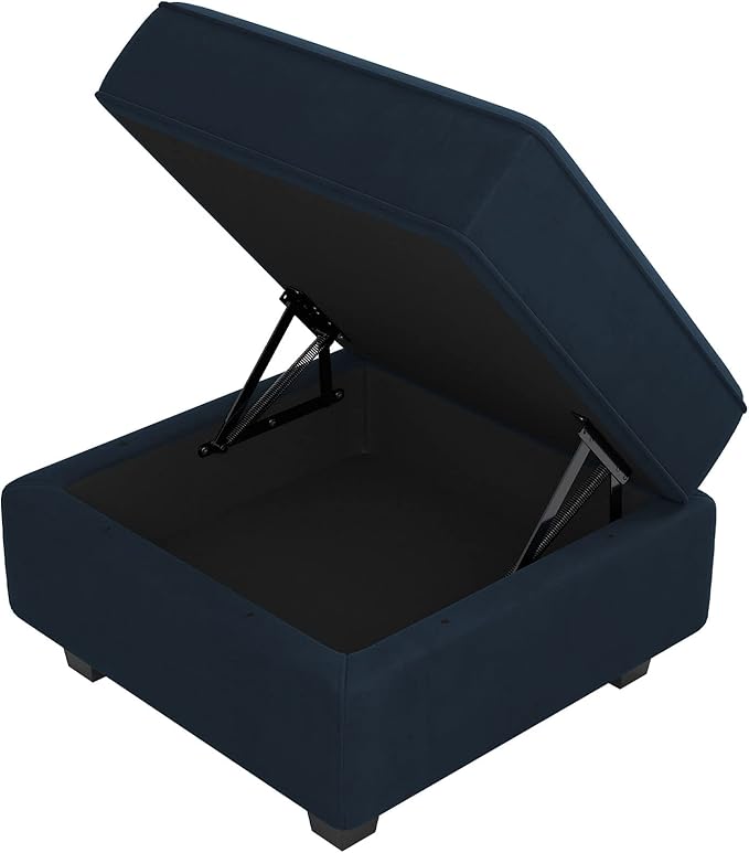 Belffin Storage Ottoman Module for Modular Sectional Sofa Square Seat Cube Velvet Foot Stool Blue-Ruum Studio Home