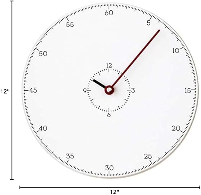 Stephanie Imports Modern Minimalist Thermometer Red Wall Clock-Ruum Studio Home