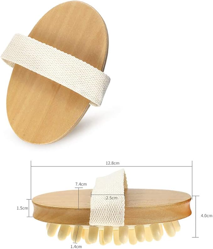 Natural Wooden Massage Body Brush for Cellulite and Improve Lymphatic Blood Circulation Dry Brush Remove Dead Skin Shower Bathe SPA Bath Brush-Ruum Studio Home