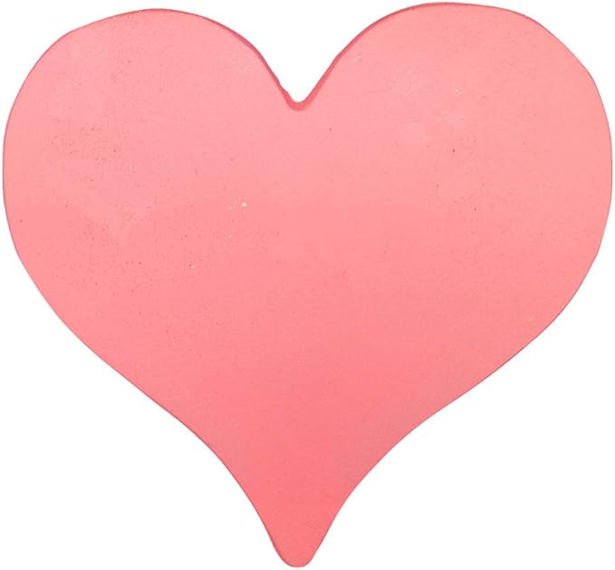 Comfy Hour Rustic Style Collection Cast Iron Garden Stepping Stone - Heart, Pink-Ruum Studio Home