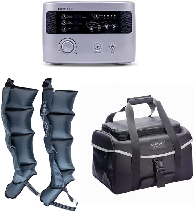 DOCTOR LIFE LX9max - Sequential Air Compression Recovery System : Device + Legs (2XL) + Carry Bag, FSA-HSA Approved-Ruum Studio Home