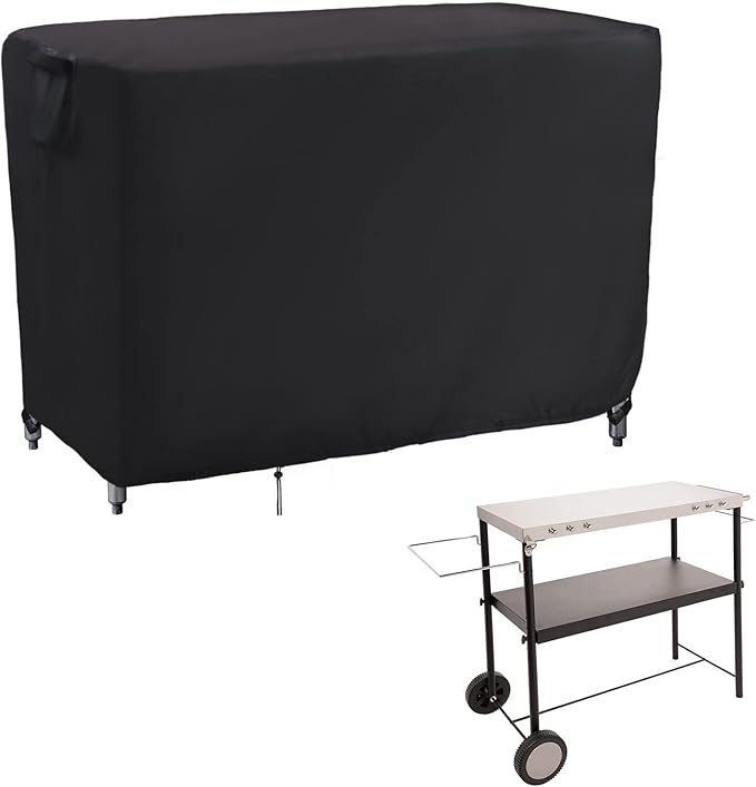 Kingling Outdoor Prep Table Cover for Cart Table, 52 inch Stainless Steel Metal Table Covers Waterproof Protection for Patio Prep Grill Tables - 52''L x 24''W x 35''H-Ruum Studio Home