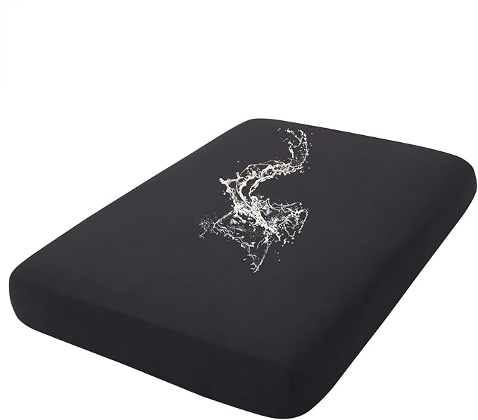 hyha Waterproof Couch Cushion Covers, Stretch Sofa Couch Seat Slipcover for Dog Washable, Non-Slip Waterproof Outdoor Cushion Covers for Patio Furniture Replacement (1 Piece for Medium, Black)-Ruum Studio Home