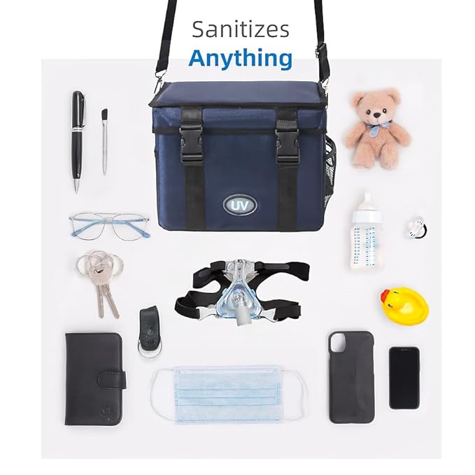 UV Sanitizer Box, 12L Ozone Portable Sanitizing and Cleaning Machine with 3-Level Timer, Foldable UV Cleaner Box for Phone, Toys, Mask, Towel, key, Ozone UV Box ﻿-Ruum Studio Home