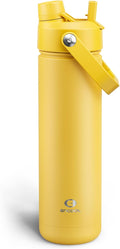 Insulated Water Bottle with Straw Stainless Steel Water Bottle, Leak-Proof, BPA-Free, Double Wall Vacuum Keeps Cold for 24 Hours for Sports, Travel, School (26 oz, Elfin Yellow)-Ruum Studio Home